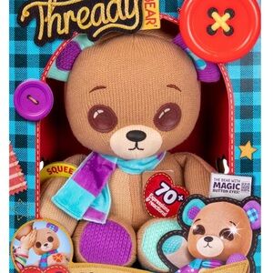 Thready Bear Interactive Plush – 70+ Expressions- New